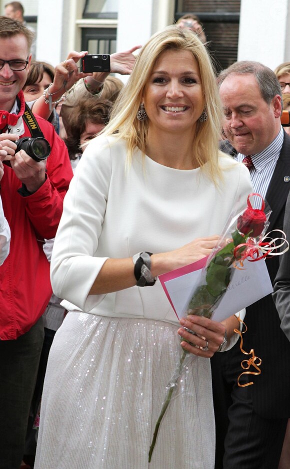 La princesse Maxima des Pays-Bas a inauguré les nouvelles installations du Musée Sjoel d'Elburg le 13 juin 2012.