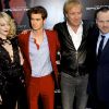 Emma Stone, Andrew Garfield, Rhys Ifans et le réalisateur Marc Webb lors de l'avant-première de The Amazing Spider-Man à Paris, le 20 juin 2012.