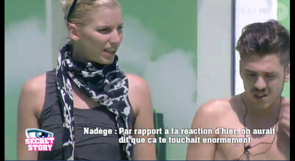 Nadège et Yoann dans la quotidienne de Secret Story 6 le jeudi 21 juin 2012 sur TF1