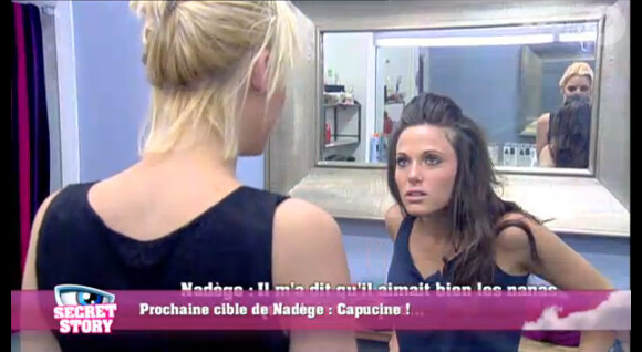Nadège et Capucine dans la quotidienne de Secret Story 6 le jeudi 21 juin 2012 sur TF1