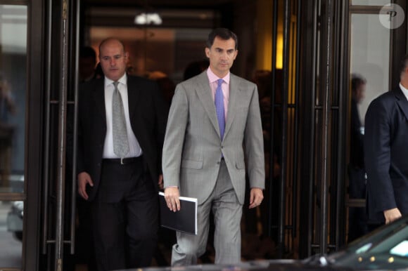 Felipe et Letizia d'Espagne quittant leur hôtel à New York le 22 juin 2012