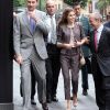 Letizia et Felipe d'Espagne à New York le 22 juin 2012. Le couple princier visite les locaux du groupe Univision