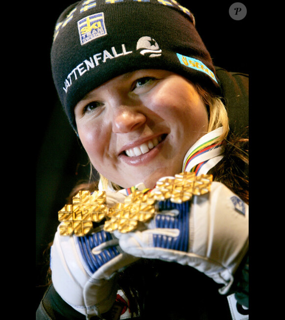 Anja Paerson le 11 février 2007 à Are en Suède