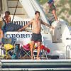Raúl et sa grande famille en vacances sur la petite île de Formentera dans l'archipel des Baléares le 15 juin 2012
