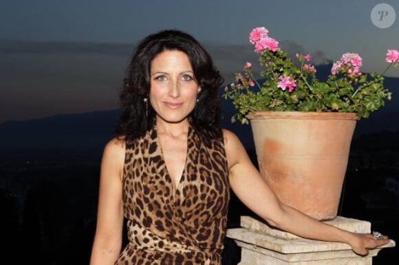 La jolie Lisa Edelstein lors d'une soirée à Taormina, en Sicile, le 26 juin 2012