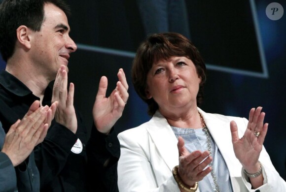 Olivier Ferrand et Martine Aubry à Paris, le 3 juillet 2010.