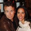 Franck Dubosc et son épouse enceinte, le 15 juin 2012, au concert de Johnny Hallyday au Stade de France. PHOTO EXCLUSIVE