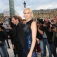La princesse Charlene de Monaco était présente place Vendôme à Paris mardi 3 juillet 2012 pour l'inauguration de la boutique Louis Vuitton Joaillerie au 23, en présence du directeur artistique Lorenz Bäumer.