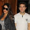 Cesc Fàbregas et sa compagne Daniella Semaan surpris après un déjeuner chez Zuma le 3 juillet 2012 à Londres