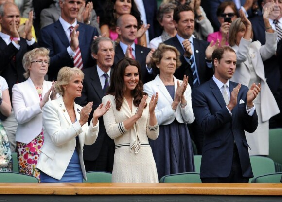 Kate Middleton et le prince William à Wimbledon le 4 juillet 2012.
