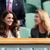 Kate Middleton avec Steffi Graf à Wimbledon le 4 juillet 2012