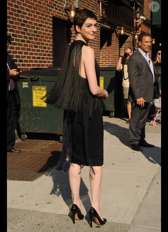 Anne Hathaway à New York, le 11 juillet 2012.