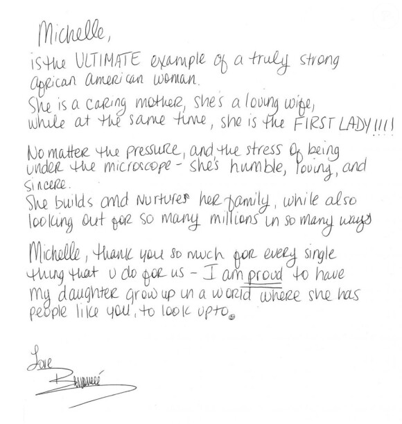 Parue en avril, la lettre de Beyoncé à Michelle Obama est une véritable déclaration.