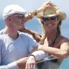 Elle Macpherson et son compagnon Roger Jenkins le 16 juillet 2012 à Ibiza