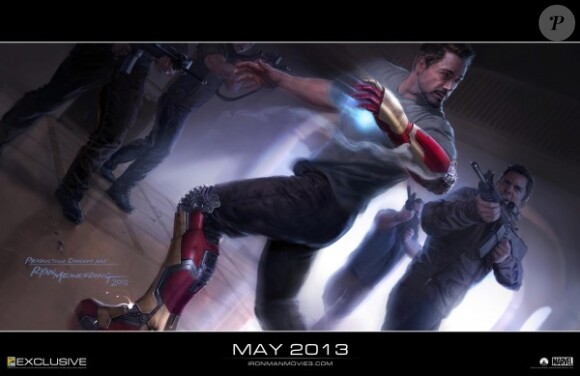 Un concept art d'Iron Man 3.