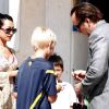 Nicolas Cage en vacances en Italie avec sa femme Alice Kim et leur fils Kal-el. Le 17 juillet 2012.