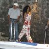 Exclu : Rihanna, prête à rejoindre son yacht le Latitude après avoir dîné au restaurant Il San Pietro dans la commune de Positano. Le 19 juillet 2012.