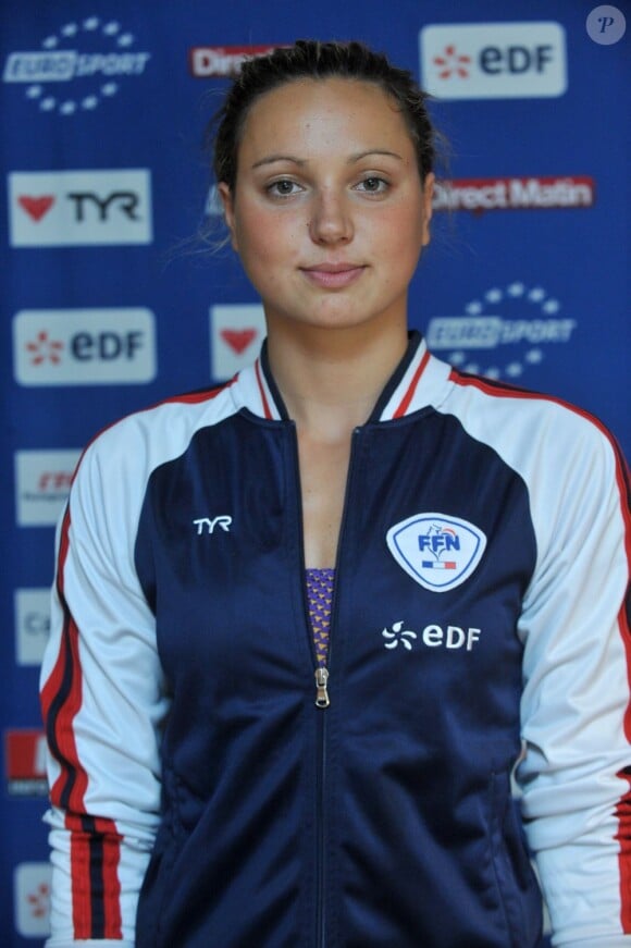 Ophelie-Cyrielle Etienne lors du rassemblement de la sélection olympique de natation à Dunkerque le 18 juillet 2012