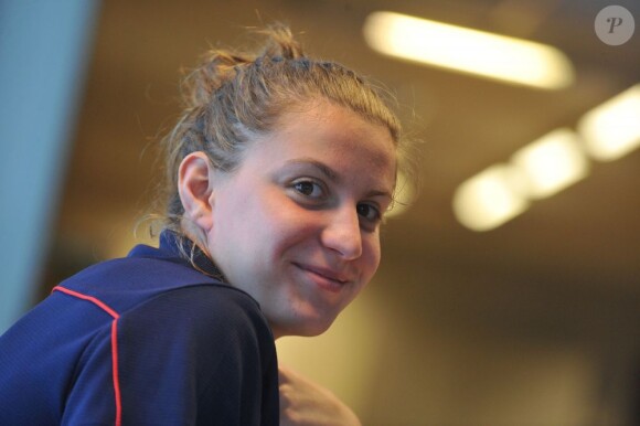 Charlotte Bonnet lors du rassemblement de la sélection olympique de natation à Dunkerque le 18 juillet 2012