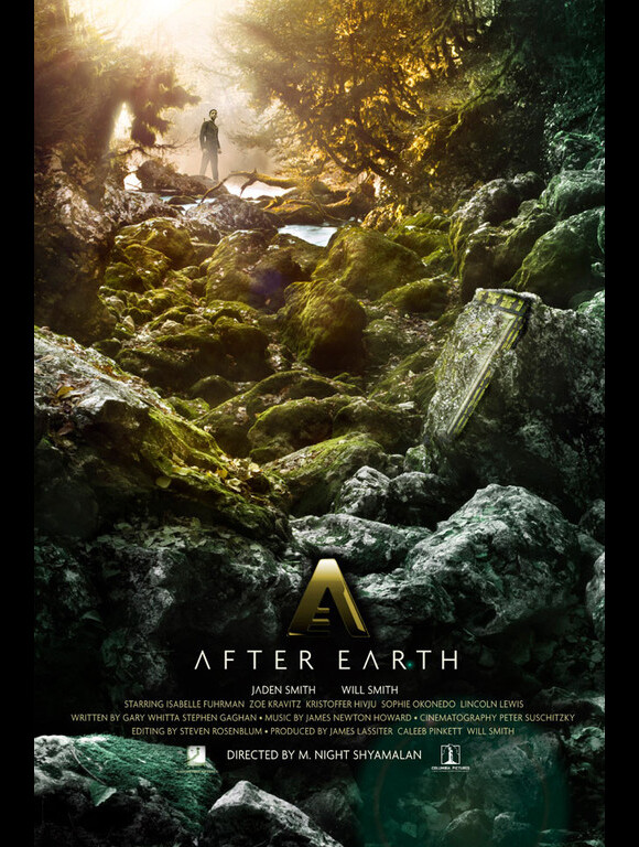 La première affiche d'After Earth avec Jaden Smith et son père Will Smith. Un film réalisé par M. Night Shyamalan en salles le 5 juin 2013.