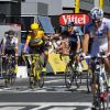 Bradley Wiggins le 22 juillet 2012 sur les Champs Elysée lors de la dernière étape du Tour de France 2012