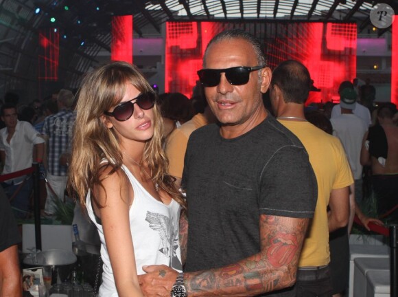 Christian Audigier et sa belle Nathalie Sorensen lors de leur escapade entre l'île de Formentera et Ibiza entre le 18 et le 22 juillet 2012