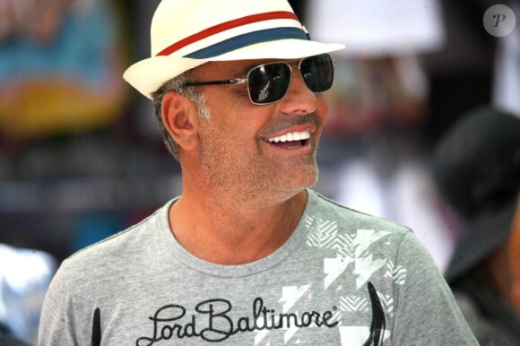 Christian Audigier et sa belle Nathalie Sorensen lors de leur escapade entre l'île de Formentera et Ibiza entre le 18 et le 22 juillet 2012