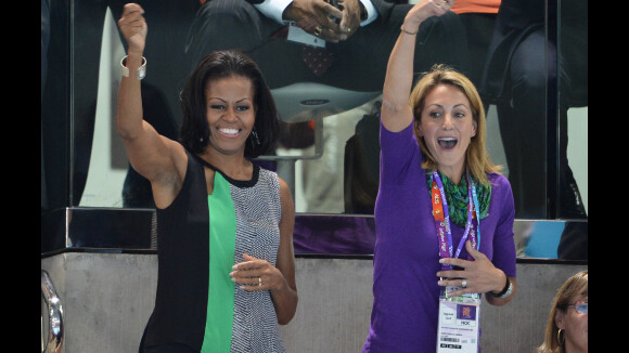 JO 2012 - Michelle Obama : Une supportrice de choc pour les nageurs américains !