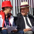 La princesse Anne, sa mère, et le prince Philip, son grand-père, n'ont pas manqué les débuts de Zara Phillips aux Jeux olympiques de Londres, sur High Kingdom dimanche 29 juillet 2012 à Greenwich Park lors de l'épreuve de dressage du concours complet.