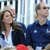 Le duc et la duchesse de Cambridge étaient présents lundi 30 juillet 2012 à Greenwich Park pour voir Zara Phillips sur High Kingdom dans l'épreuve de cross du concours complet aux Jeux olympiques de Londres.