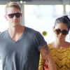 Olivia Munn et son petit ami Joel Kinnaman arrivent à l'aéroport JFK à New York le 30 juillet 2012