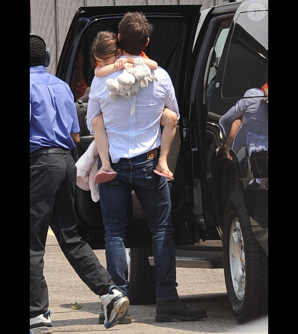 Tom Cruise le 18 juillet 2012 à New York avec sa fille Suri