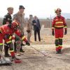 Le prince Felipe d'Espagne en visite le 2 août 2012 à la base de l'Armée de l'air de Moron.