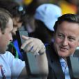 Le prince William et et David Cameron le 4 août 2012 au Stade Olimpique de Londres