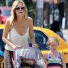 Heidi Klum dans les rues de New York profite de ses enfants lors d'une pause familiale. Le 4 août 2012