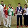 Andy Murray et Laura Robson ont décroché la médaille d'argent en finale du double mixte olympique le 5 août 2012 à Wimbledon à Londres