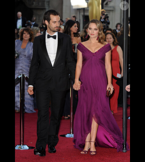 Natalie Portman et Benjamin Millepied le 27 février 2011 lors des Oscars