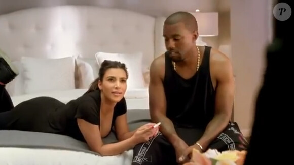 Kim Kardashian et Kanye West dans la vidéo promo des MTV VMAs 2012