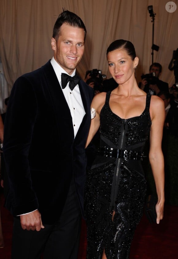 Tom Brady et Gisele Bündchen lors du MET Ball à New York, le 7 mai 2012.