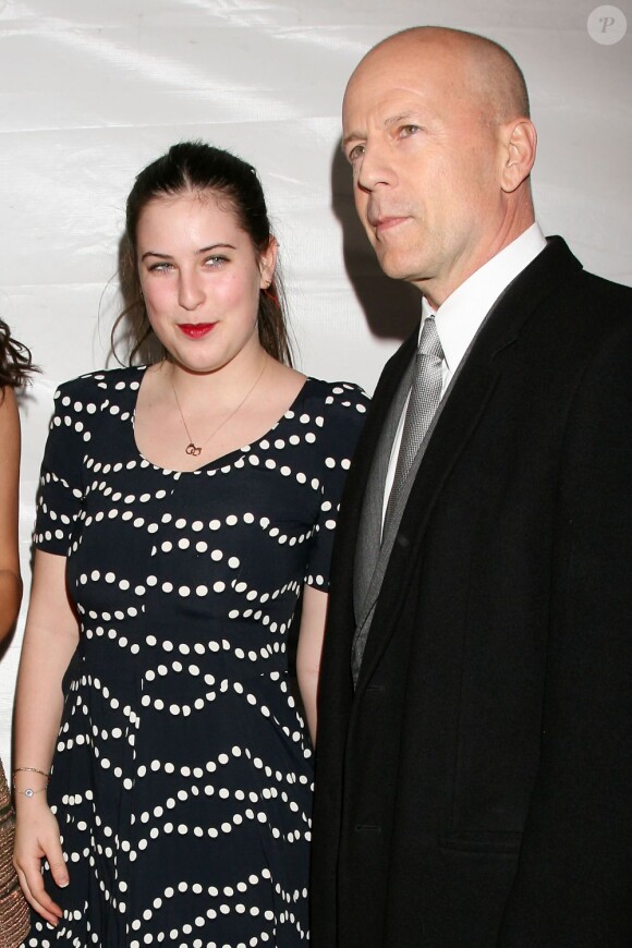 Bruce Willis et sa fille Scout LaRue à New York, en février 2010.