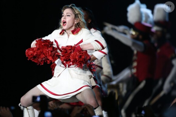 Madonna en concert à Nice, le 21 août 2012, dans le cadre du MDNA Tour.