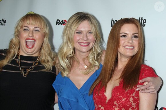 Rebel Wilson, Kirsten Dunst et Isla Fisher à l'avant-première de Bachelorette à Los Angeles, le 23 août 2012.