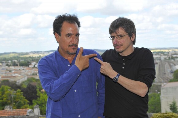 Mohamed Fellag et Philippe Falardeau lors du festival du film francophone d'Angoulême le 26 août 2012