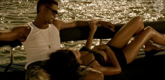 Usher et la sexy Chanel Iman dans le clip de Dive.