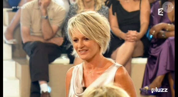 Sophie Davant dans l'émission hommage Jean-Luc Delarue... Toute une histoire sur France 2 le mardi 28 août 2012