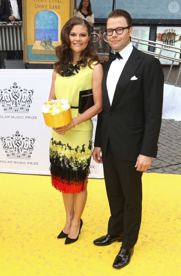 La princesse Victoria de Suède et le prince Daniel à la cérémonie du Polar Music Prize 2012, le 28 août 2012, à Stockholm.