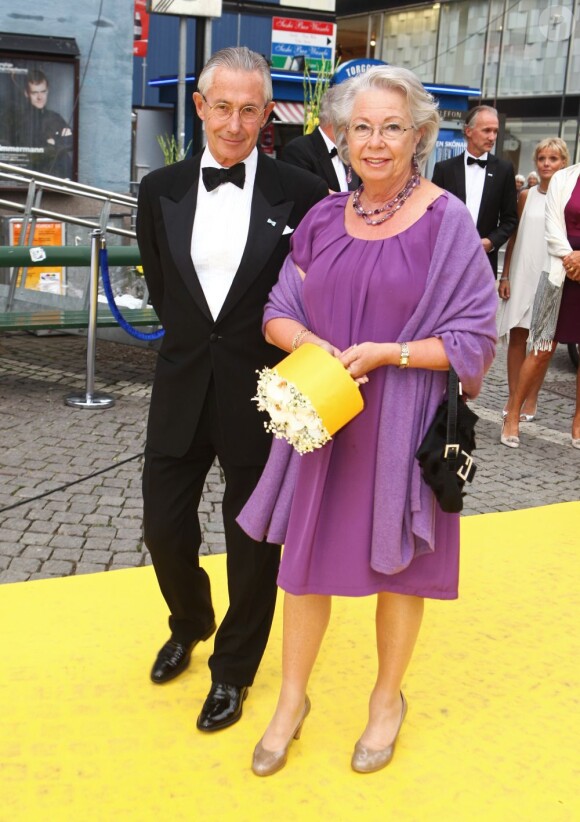 La princesse Christina et Tord Magnusen arrivant à la cérémonie du Polar Music Prize 2012, le 28 août 2012, à Stockholm.