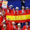 La délégation espagnole lors de la cérémonie d'ouverture des Jeux paralympiques de Londres, le 29 août 2012.