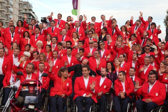 La délégation paralympique espagnole avant l'ouverture des Jeux paralympiques, le 29 août 2012.