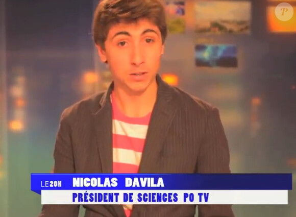 Nicolas Davila, un élève, dans le clip de rentrée de Sciences-Po TV